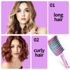 Picture of EKONAER Detangling Brush Boar Bristles Hair Brush for Adult & Kids Wet or Dry Hair,Curved and Vented Detangler Brush - Adds Shine and Makes Hair Smooth(Pink)