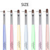 Picture of Lofuanna Nail Art Brushes Set Gel Nail Brush 7Pcs Poly Extension gel Brushes French Manicure Tools Nail Art Tips Builder Brushes Acrylic Painting Drawing Pen for Home and Professional Salon Use Sizes #2,4,6,8,10,12,14