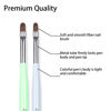 Picture of Lofuanna Nail Art Brushes Set Gel Nail Brush 7Pcs Poly Extension gel Brushes French Manicure Tools Nail Art Tips Builder Brushes Acrylic Painting Drawing Pen for Home and Professional Salon Use Sizes #2,4,6,8,10,12,14