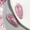 Picture of GAOY Glitter Gel Nail Polish, 16ml Pink Sparkly Gel Polish, Diamond Shiny Soak Off Glitter UV Gel for Nail Art, 1125 Pink Bloosms
