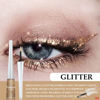 Picture of evpct 2Pcs Gold Champagne Gold Color Liquid Glitter Eyeliner Sets Eyeliner Glitter Liquid Liners for Women Liquid Sparkly Glitter Eyeliner delineador con glitter de colores para ojos colores 01+14