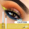Picture of evpct 2Pcs Gold Champagne Gold Color Liquid Glitter Eyeliner Sets Eyeliner Glitter Liquid Liners for Women Liquid Sparkly Glitter Eyeliner delineador con glitter de colores para ojos colores 01+14