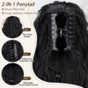 Picture of ORSUNCER Ponytail Extension 18" Curly Pony Tail Clip in Claw Ponytail Fluffy Natural Looking Synthetic Hairpiece for Women
