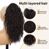 Picture of ORSUNCER Ponytail Extension 18" Curly Pony Tail Clip in Claw Ponytail Fluffy Natural Looking Synthetic Hairpiece for Women