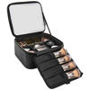Picture of Relavel Makeup Train Case With LED Mirror, Professional Travel Cosmetic Bag with Removable Partitions,Compact Makeup Organizer, Waterproof Toiletry Case for Women, Black