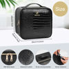 Picture of Relavel Makeup Train Case With LED Mirror, Professional Travel Cosmetic Bag with Removable Partitions,Compact Makeup Organizer, Waterproof Toiletry Case for Women, Black