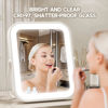 Picture of PRIMETEK LED Vanity Mirror with Gift Box, 10"x8" Lighted Hollywood Makeup Mirror, Portable Travel Makeup Mirror with Lights, 3-Color Lighting, 5X Magnification, for Vanity Desk, Bedroom, Gifts for Her