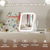 Picture of PRIMETEK LED Vanity Mirror with Gift Box, 10"x8" Lighted Hollywood Makeup Mirror, Portable Travel Makeup Mirror with Lights, 3-Color Lighting, 5X Magnification, for Vanity Desk, Bedroom, Gifts for Her