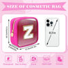 Picture of Personalized Initial Letter Clear Preppy Makeup Bag,Mini Nylon Chenille Letter Cosmetic Bag Cute Zipper Pouch Coin Purse for Teen Girls,Portable TSA Approved Travel Essentials Bag Gift for Women,Z