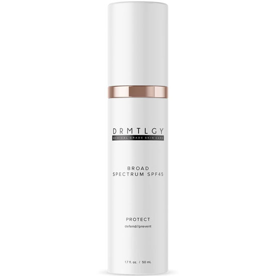 Picture of DRMTLGY Anti-Aging Clear Face Sunscreen SPF 45 - Oil-Free Zinc Oxide Sunscreen & Face Moisturizer for Sensitive & Acne-Prone Skin - Lightweight Makeup & Skin Care - FSA HSA Eligible (1.7 oz)
