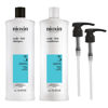 Picture of Nioxin System 3 Shampoo & Conditioner Prepack| For Colored or Damaged Hair with Light Thinning| With Niacinamide and Biotin | Pumps Included| 33.8 Fl Oz