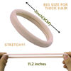 Picture of 60 Pcs 2 Inch Blonde No Damage Hair Ties for Women Thick Hair, Large Soft Seamless Nylon Fabric Elastic Hair Ties Ponytail Hair Holders Hair Elastics Hair Band for Women