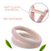 Picture of 60 Pcs 2 Inch Blonde No Damage Hair Ties for Women Thick Hair, Large Soft Seamless Nylon Fabric Elastic Hair Ties Ponytail Hair Holders Hair Elastics Hair Band for Women