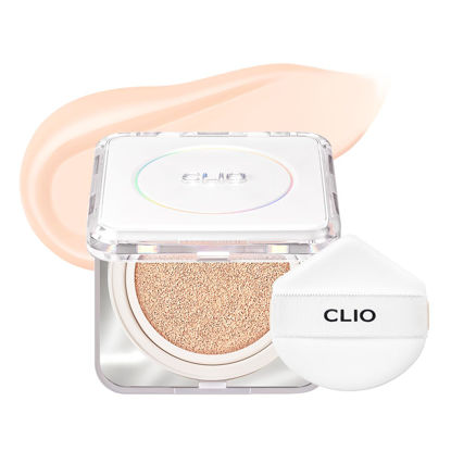 Picture of CLIO Kill Cover Founwear Cushion The Original I 20 Shades, Korean Cushion Foundation, Cushion Make Up, Full& High Coverage, Airy Satin, Natural Matte Finish Look (17W CREAM SHELL, One Size)