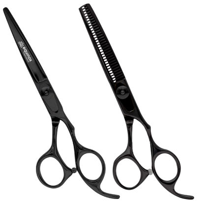 Picture of Equinox Professional Hair Scissors Set - Includes Barber Scissors & Thinning Shears for Hair Cutting & Grooming, Premium Japanese Stainless Steel Hair Cutting Scissors, Barber Accessories & Hair Tools
