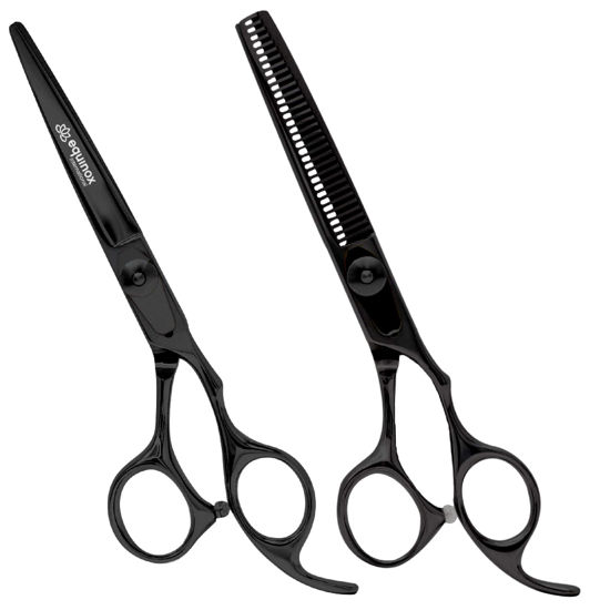 Picture of Equinox Professional Hair Scissors Set - Includes Barber Scissors & Thinning Shears for Hair Cutting & Grooming, Premium Japanese Stainless Steel Hair Cutting Scissors, Barber Accessories & Hair Tools