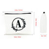 Picture of onstary Embroidered letter combination cosmetic bag，Personalized Present Bag, Suitable for Wedding, Birthday, Holiday, is a Great Gift for Women, Mom, Teachers, Friends, Bridesmaids (W)