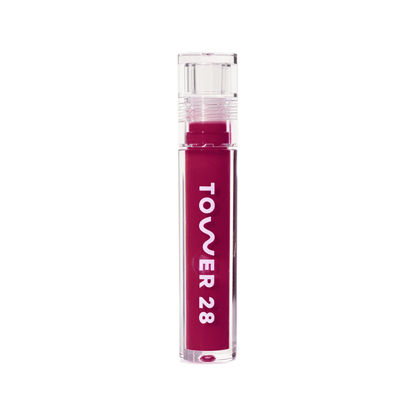 Picture of Tower 28 ShineOn Lip Jelly, WILD, Non-Sticky, Hydrating Vegan Lip Gloss in Sheer-ish Raspberry, Moisturizing Apricot and Raspberry Seed Oil, Clean, Cruelty Free