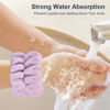 Picture of 2 Pcs Wrist Towels for Washing Face-Dorbetar, Microfiber Wrist Bands for Washing Face, Spa Wristbands for Washing Face, Fluffy Towel Bands, Arm Bands for Washing Face for Woman Children（Purple）
