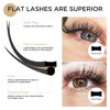 Picture of LASHVIEW Eyelash Extensions,Ellipse Flat Eyelash Extensions 0.20mm C Curl 8-15mm Mixed Tray,Mink Black,Individual Lashes,Semi-Permanent Extremely Soft Professional Salon Use