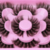 Picture of Focipeysa Dramatic Eyelashes Fluffy Faux Mink Lashes 22mm Long False Eyelashes D Curl Eyelashes that Look Like Extension 5 Pairs Pack