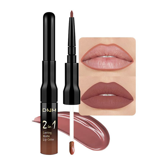Picture of evpct 1Pcs Orange Brown Lip Stain Paint Matte Lip Liner and Lipstick Set Long Lasting Smudge Proof labiales matte mate larga duracion listip 24 hours a prueba de agua mate 24 horas originales,36#
