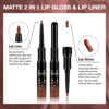 Picture of evpct 1Pcs Orange Brown Lip Stain Paint Matte Lip Liner and Lipstick Set Long Lasting Smudge Proof labiales matte mate larga duracion listip 24 hours a prueba de agua mate 24 horas originales,36#