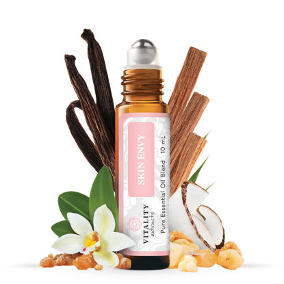 Picture of Vitality Extracts Skin Envy - Face Moisturizer Serum, Coconut Oil, Collagen, Vitamin E, Vegan, Frankincense Essential Care, Sandalwood Soothing, Clarifying, Skin Health