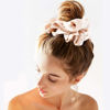 Picture of CEELGON Big Real Silk Scrunchies for Women 6.3Inches Large Scrunchie Satin Oversized Silk Thick Elastic Hair Ties Jumbo Hair Scrunchies 6 Pack (Black,White,Pink, Champagne,Navy,Yellow)