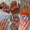 Picture of 6 Packs (144pcs) Press On Nails, Jsiallye French Tip Press On Nails Short and Medium, Reusable Glue On Nails, Gel Fake Nails for Women, Stick On Nails Kit 6 styles in total (JS-6x11)