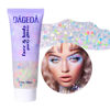 Picture of DAGEDA Rainbow Body Glitter Gel, Face Glitter for Pride Day Makeup Sequins Shimmer Eyeshadow, Chunky Glitter for Face Hair, Holographic Cosmetic Laser Powder Festival Glitter Makeup1.7oz (Candy Color)