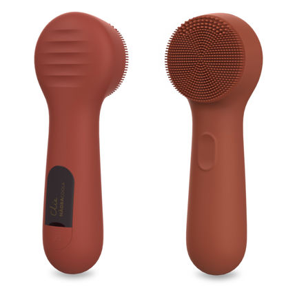 Picture of Silicone Face Scrubber, NågraCoola CLIE 2.0 Facial Cleansing Brush, Rechargeable, Waterproof Face Scrub Brush for Cleansing, Exfoliating, Massaging, Electric Facial Exfoliator for Women and Men-Russet