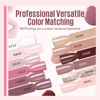 Picture of MEFA 19 Pcs Gel Nail Polish Kit with U V Light, 12 Colors All Seasons Nude Milky White Soak Off Gel Polish Nail Set with Base Top Coat Essential Manicure Tools Beginners Salon Nails DIY Art