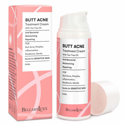 Picture of BellamiLuxx Butt Acne Clearing Treatment: with 2% Salicylic Acid and Tea Tree Oil, Effective Body Acne Treatment and Folliculitis Treatment, Butt Acne Cream for Reduce Body Acne