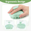 Picture of FREATECH Hair Scalp Massager Shampoo Brush with Soft Silicone Bristles for Scalp Care and Hair Growth, Shower Head Scalp Scrubber Exfoliator for Dandruff, Upgraded Wheat Straw Handle, Mint Green