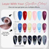 Picture of modelones Cat Eye Gel Nail Polish, 1Pcs 15ML Glitter Nude Gel Polish with Magnet Sparkle Galaxy Series Spring Nail Gel Polish Soak Off Led Reflective Nail Art Gel Manicure Salon DIY Gifts