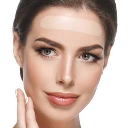 Picture of Blumbody Forehead Wrinkle Patches - Anti Wrinkle Facial Patches to Smooth Eyes & Forehead Wrinkles - Non-Silicone Face Tape for Fine Wrinkles between Eyes & Face - 50 Patches (Up to 60 day supply)