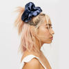 Picture of CEELGON Black Big Satin Scrunchies for Women Large Scrunchie Blue Satin Hair Ties Oversized Thick Elastic Jumbo Hair Scrunchies 6 Pack (black,gold,champagne,blue,green,white)