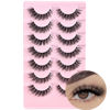 Picture of FARRED Cat Eye Lashes Natural Eyelashes Short Wispy Lash Strips Volume Eyelash Cateye Medium Length False Lashes Natural Looking Hybrid Clusters Full Strip Lashes (A1 | 8-14MM)