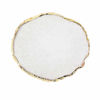 Picture of JASSINS Resin Nail Art Palette,Nail Art Painting Mixed Color Palette Gold Edge Nail Gel Color Makeup Display Board (White)
