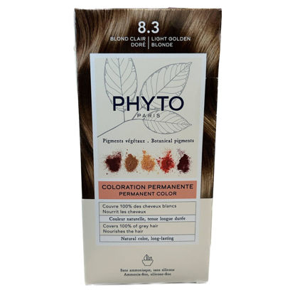 Picture of PHYTO Phytocolor Permanent Hair Color, 8.3 Light Golden Blonde, with Botanical Pigments, 100% Grey Hair Coverage, Ammonia-free, PPD-free, Resorcin-free, 0.42 oz.