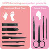 Picture of Manicure Kit, Okom Mens Manicure Set, Mens Grooming Kit, Nail Care Kit, Manicure Kit for Men and Women, Mens Nail Grooming Kit, Nail Kit, Manicure Set Nail Clippers Nail File, Mens Gifts(10PCS)