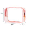 Picture of Clear Pouch Small, Clear Makeup Bag, 6.6"x2.3"x4.7" Size TSA Approved Toiletry Bag, Clear Travel Bags for Toiletries, Clear Cosmetic Bag for Women and Men Small 5 Mixed Color-1 Pack