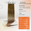 Picture of Full Shine Clip in Hair Extensions Ombre Human Hair Brown Balayage to Ash Brown Mix Honey Blonde And Lightest Blonde Straight Human Hair Extensions Clip ins 20 Inch Double Weft Clip in Extensions