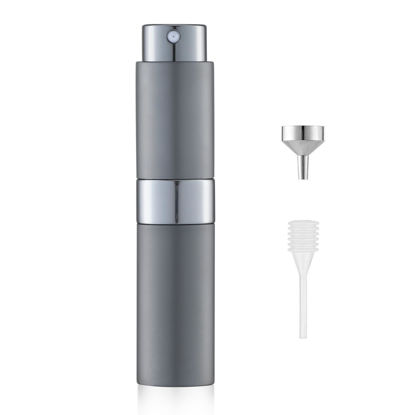 Picture of LISAPACK 8ML Atomizer Perfume Spray Bottle for Travel, Empty Refillable Cologne Dispenser, Portable Sprayer (Grey)