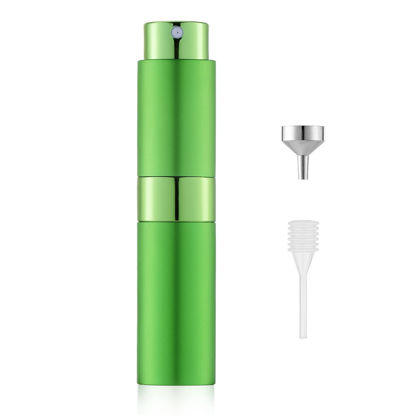 Picture of LISAPACK 8ML Atomizer Perfume Spray Bottle for Travel, Empty Refillable Cologne Dispenser, Portable Sprayer (Green)