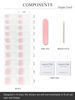 Picture of AutyaMee Semi Cured Gel Nail Strips (Elegant French)-20 PCS White French Gel Nail Stickers | Gel Nail Wraps | UV Light Required, Salon Quality & Easy to Use