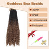 Picture of Goddess Box Braids Crochet Hair With Curly Ends 22 Inch Bohomian Box Braids Crochet Braids 8 Packs 3X Crochet Braids Synthetic Braiding Hair Extension for Black Women (22 Inch (Pack of 8), 4-30)……