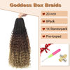 Picture of Goddess Box Braids Crochet Hair With Curly Ends 20 Inch Bohomian Box Braids Crochet Braids 8 Packs 3X Crochet Braids Synthetic Braiding Hair Extension for Black Women (20 Inch (Pack of 8), 4-30-27)……
