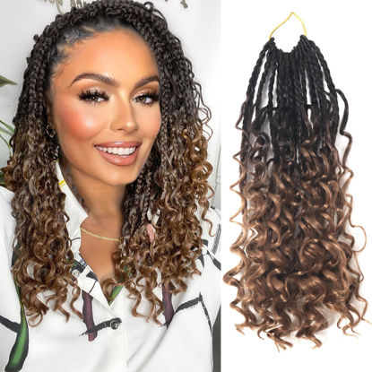 Picture of Goddess Box Braids Crochet Hair With Curly Ends 10 Inch Bohomian Box Braids Crochet Braids 1 Packs 3X Crochet Braids Synthetic Braiding Hair Extension for Black Women (10 Inch (Pack of 1), 4-30)……